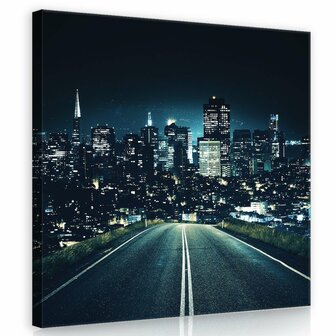 Road to the city Canvas Schilderij PP11847O2