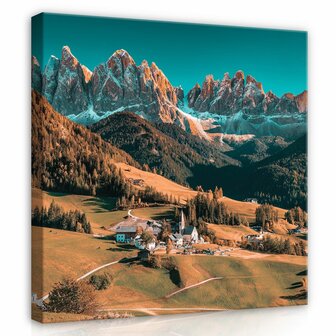Alpine Valley Canvas Schilderij PP14019O2
