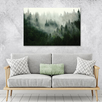Forest in the fog Canvas Schilderij PP13026O20