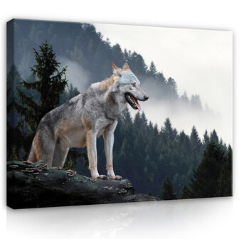 Wild nature wolf forest Canvas Schilderij PP14424O20