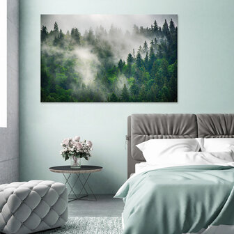 Nature forest landscape fog Canvas Schilderij PP14566O20