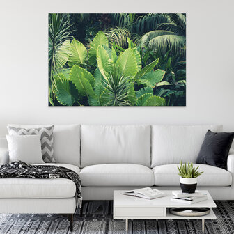 Nature leaves jungle green Canvas Schilderij PP14523O20