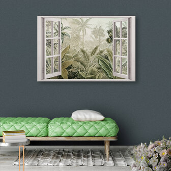 Window - Jungle Canvas Schilderij PP14051O20