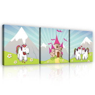 Unicorns Canvas Schilderij PS11606S13