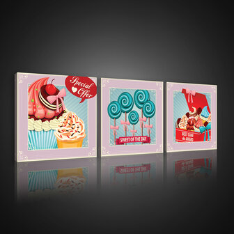 Pin Up Style Sweets Canvas Schilderij PS10557S13