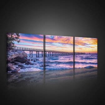 Sunset over the Sea Canvas Schilderij PS10514S13