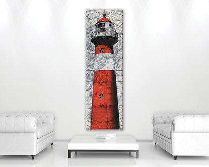 Red Lighthouse Canvas Schilderij PP10017O3