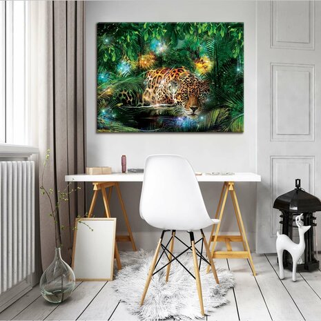 Jaguar in the Jungle Canvas Schilderij PP10212O1