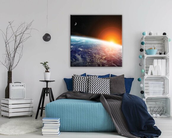 View of earth from outer space Canvas Schilderij PP11793O2