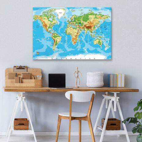 World Map Canvas Schilderij PP10250O20