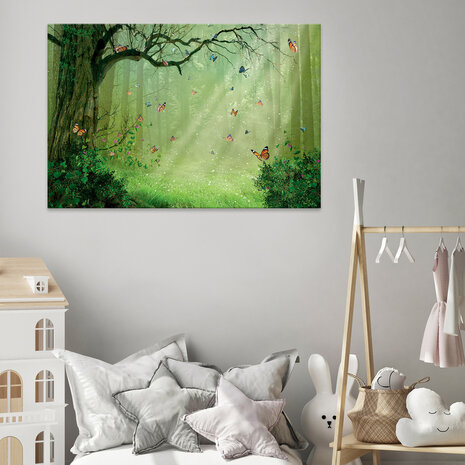 For Children Forest Fairytale Butterflies Canvas Schilderij PP14403O20