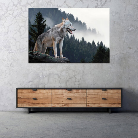 Wild nature wolf forest Canvas Schilderij PP14424O20