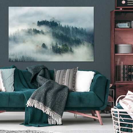 Nature forest landscape fog Canvas Schilderij PP14552O20