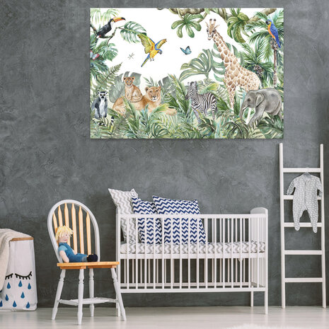 For children jungle animals Canvas Schilderij PP14522O20