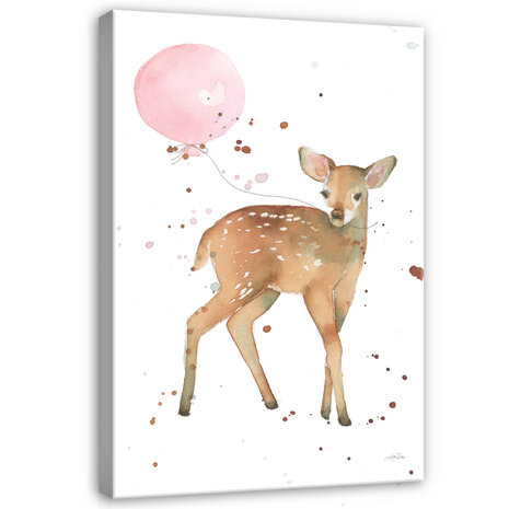 For Children Animals Deer Balloon Canvas Schilderij PP14392O20