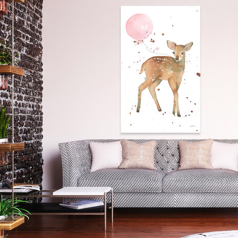 For Children Animals Deer Balloon Canvas Schilderij PP14392O20