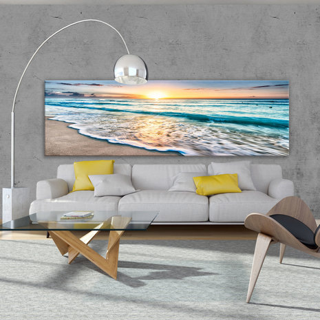 Beach sunset Canvas Schilderij PP11040O3