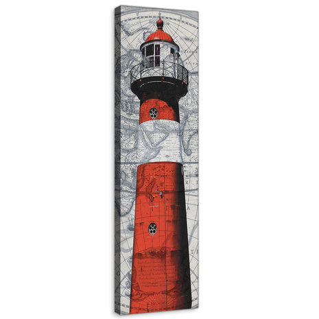 Red Lighthouse Canvas Schilderij PP10017O3