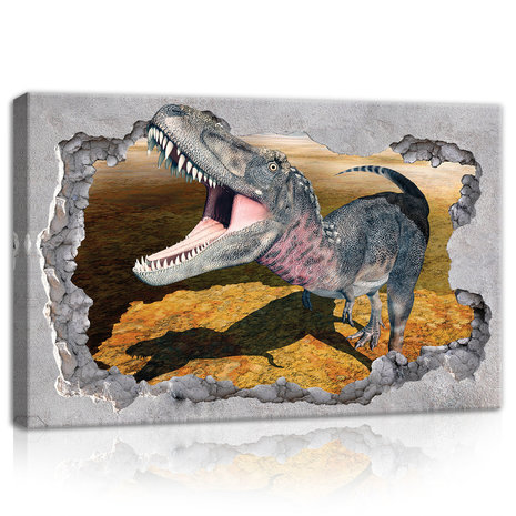 Hole - Dinosaur Canvas Schilderij PP11037O4
