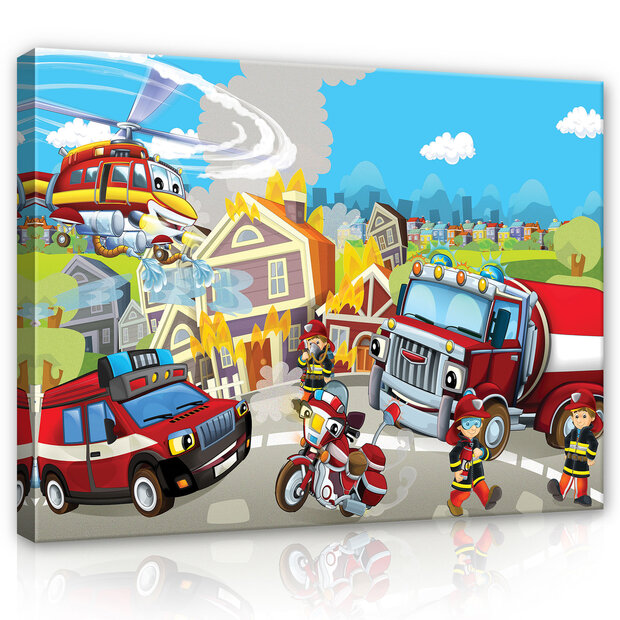 Fire Brigade Canvas Schilderij PP12548O1