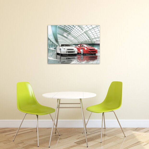 Luxurious Cars Showroom Canvas Schilderij PP20257O1