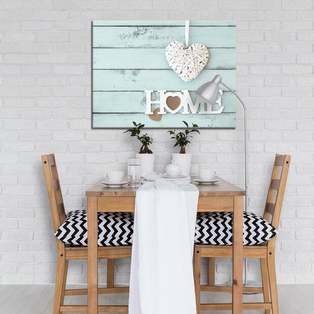 Heart on Wood Planks Canvas Schilderij PP10686O1