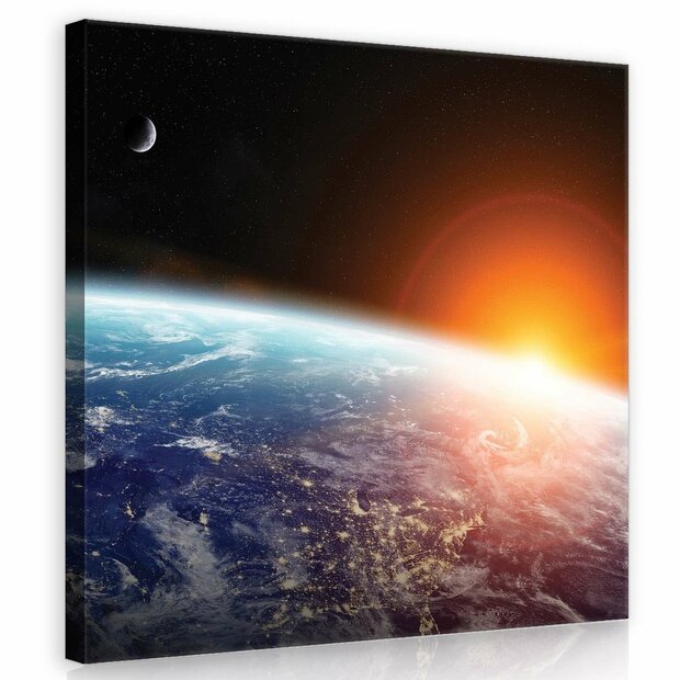 View of earth from outer space Canvas Schilderij PP11793O2