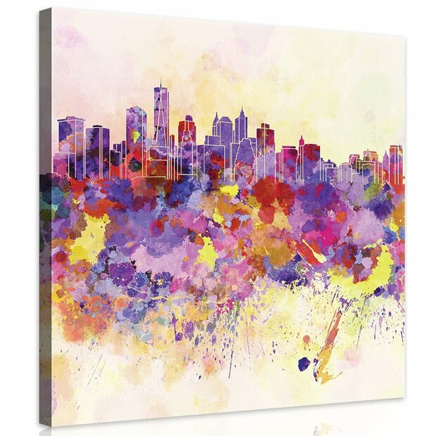 Colourful City Canvas Schilderij PP10634O2
