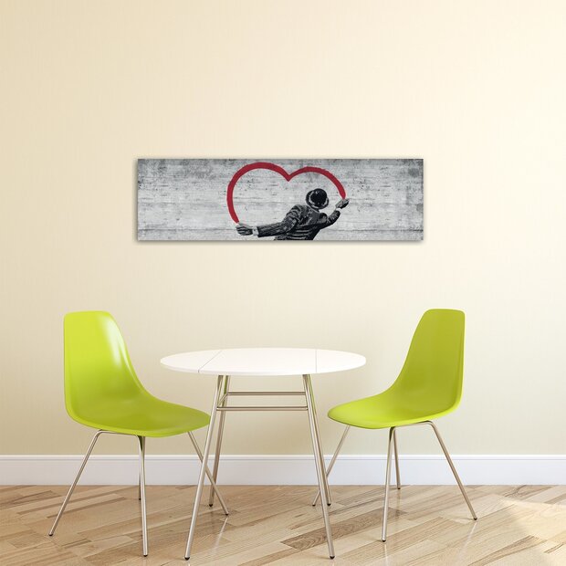 A Gentleman in Love Banksy Canvas Schilderij PP20196O3