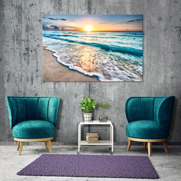 Beach sunset Canvas Schilderij PP11040O20