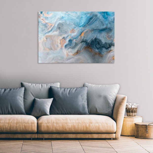 Blue Marble Imitation Canvas Schilderij PP14016O20