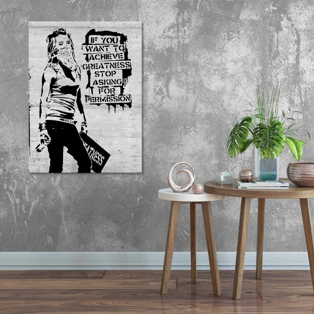 Banksy Canvas Schilderij PP2035O1