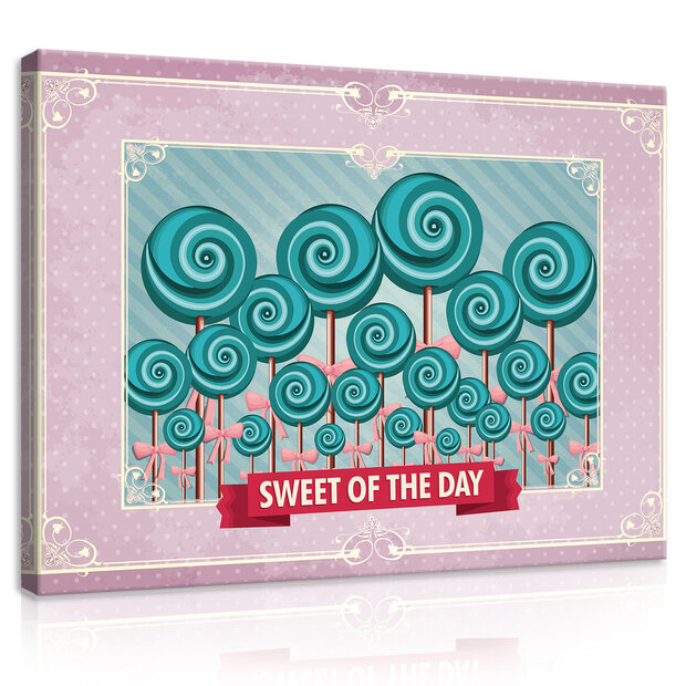Sweet Pin Up Lollies Canvas Schilderij PP20232O1