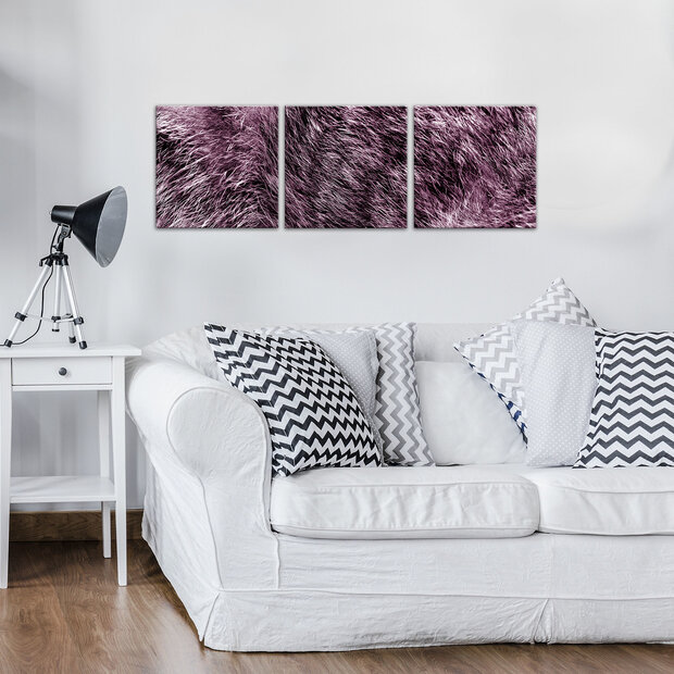 Pink fur Canvas Schilderij PS11075S13