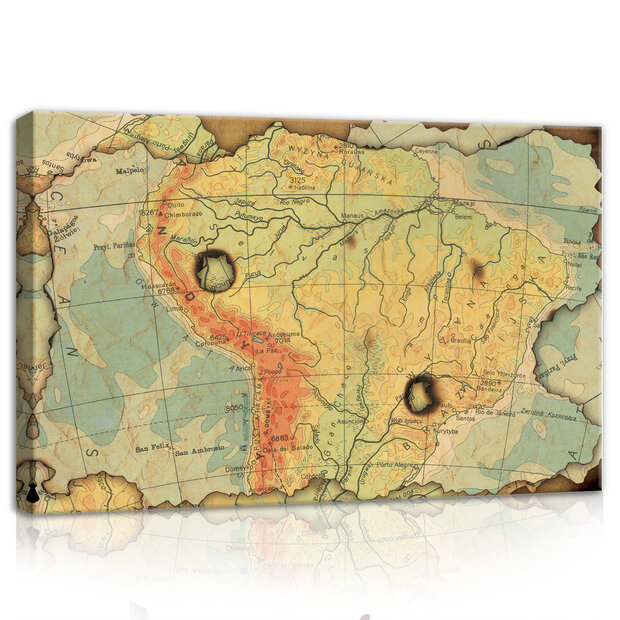 Map Canvas Schilderij PP10945O4