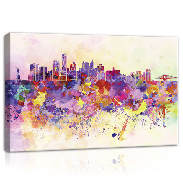 Colourful City Canvas Schilderij PP10634O4