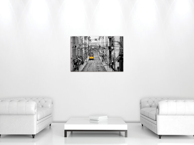 Yellow Tram Canvas Schilderij PP10330O4