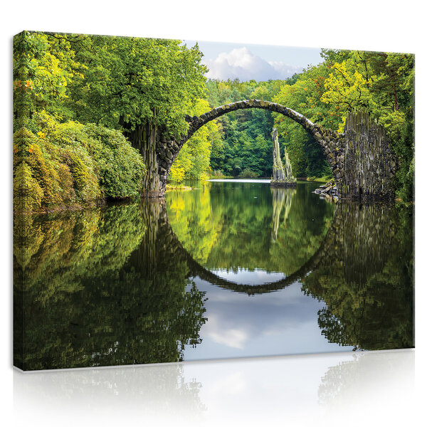 Rakocze Bridge-Kromlau Canvas Schilderij PP11747O1