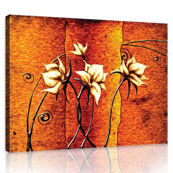 Artistic Flowers Canvas Schilderij PP10304O1