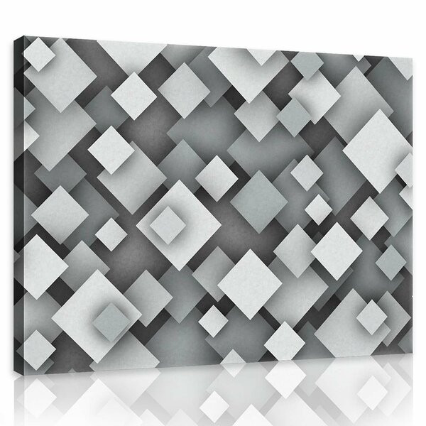 Gray Squares Canvas Schilderij PP10683O1