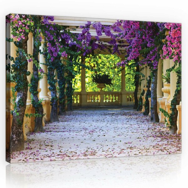 Terrace with flowers Canvas Schilderij PP10877O1