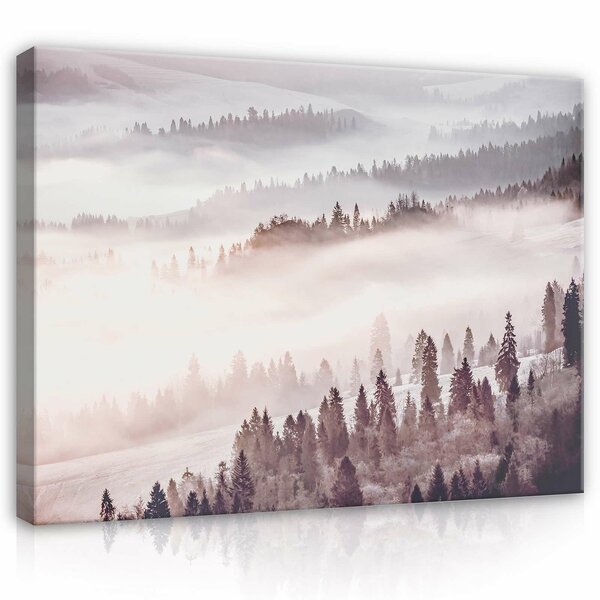 Forest in the fog Canvas Schilderij PP13573O1