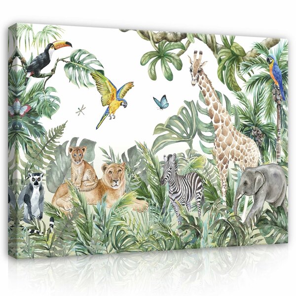 For children jungle animals Canvas Schilderij PP14522O1
