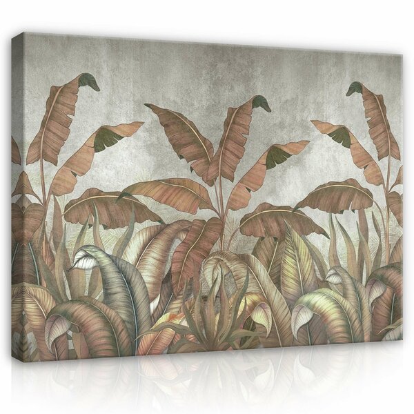 Imitation nature concrete leaves Canvas Schilderij PP14530O1