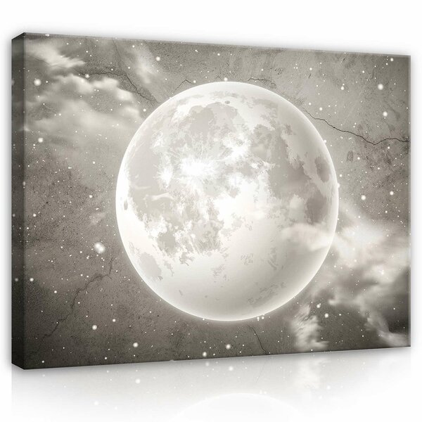 Moon on concrete - sepia Canvas Schilderij PP13575O1