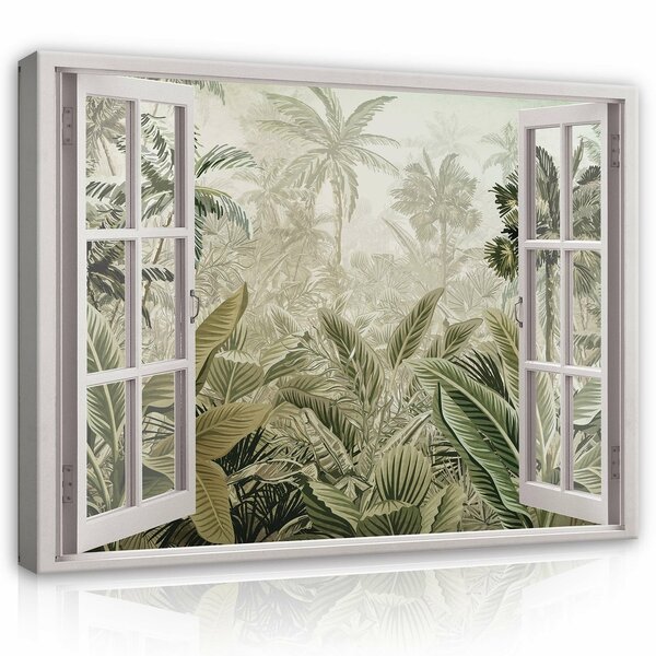 Window - Jungle Canvas Schilderij PP14051O1