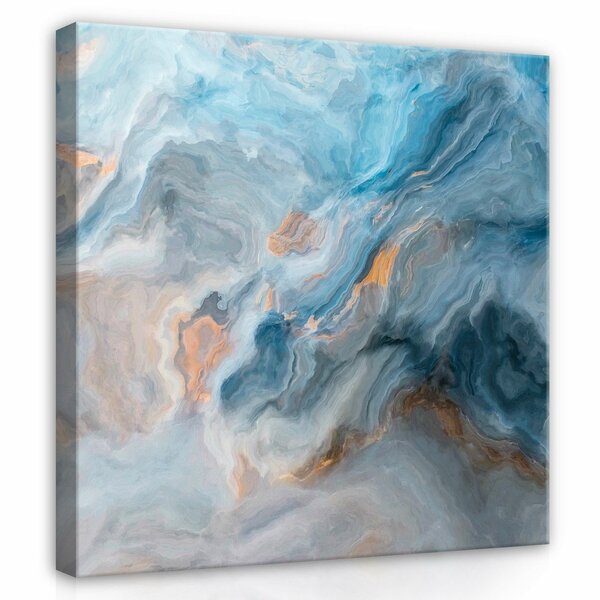 Blue Marble Imitation Canvas Schilderij PP14016O2