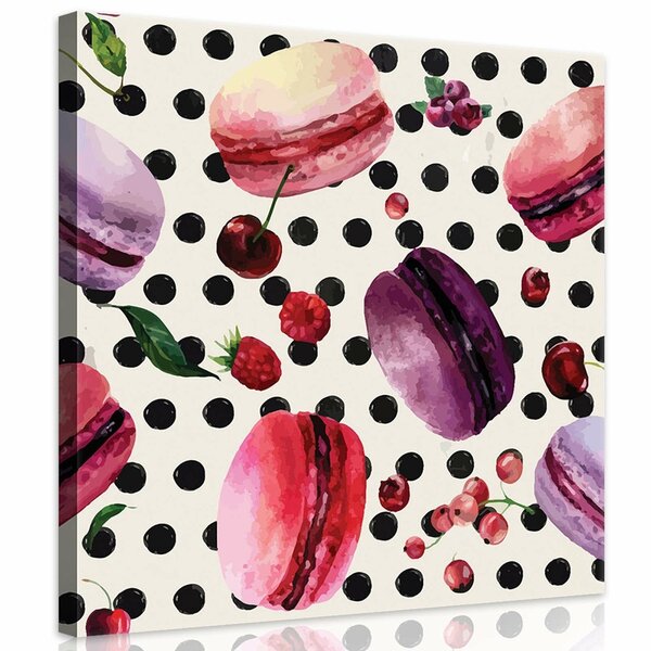 Macarons Cookies Canvas Schilderij PP10871O2