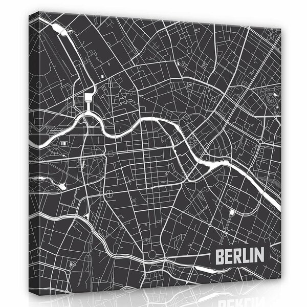 Berlin Map Canvas Schilderij PP12731O2
