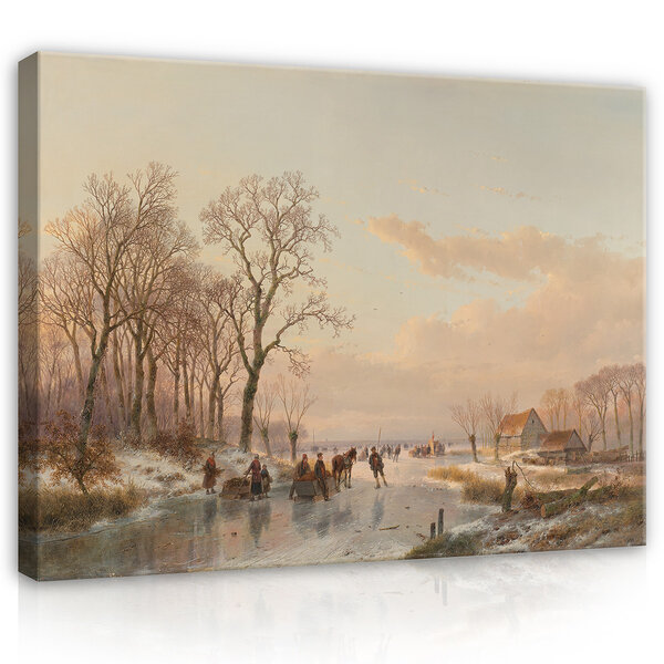 Rijksmuseum Canvas Bevroren Vaart bij de Maas 1867 RMC65